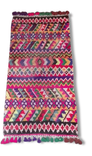 Tapis berbère couleurs très vives,
