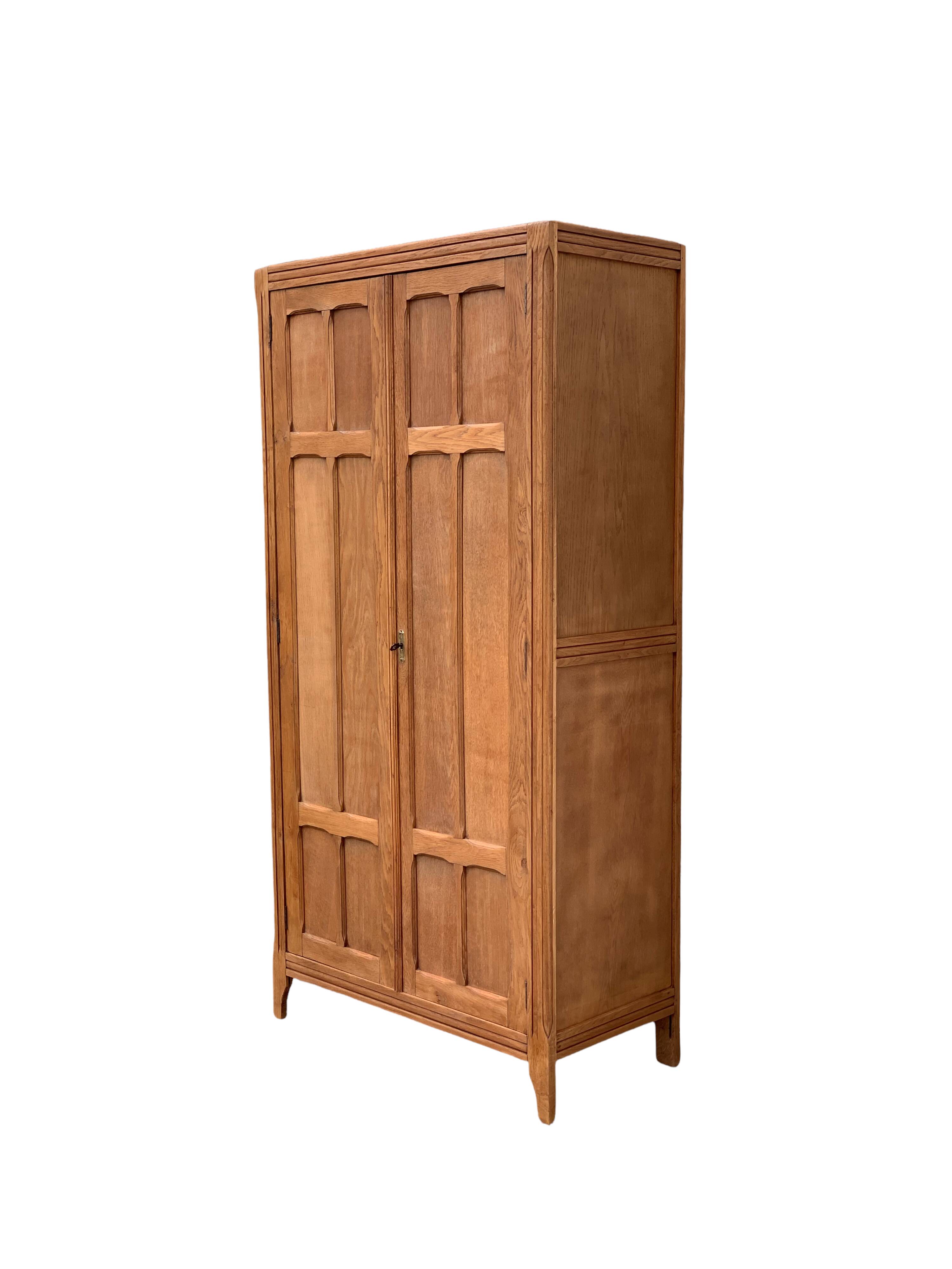 Parisian wardrobe paneled 1930 raw wood