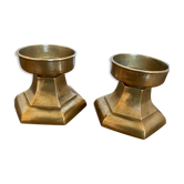 Pair of brass candlesticks