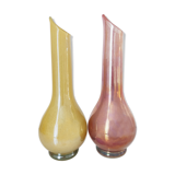 Set of two Murano glass vases
