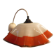 Berlingot pendant lamp from the 60s, white, orange and transparent glass