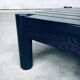 Brutalist black stained oak coffee table, Netherlands, 1960s