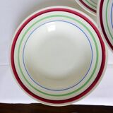 5 vintage porcelain soup plates