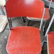 Set of 14 vintage stackable chairs