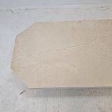 Italian Coffee Table in Travertine, 1980s