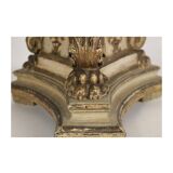 Pique cierge in lacquered and gilded carved wood