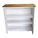 White and wood bookshelf