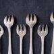 Set of 6 silver-plated oyster forks, SFAM Art Deco style