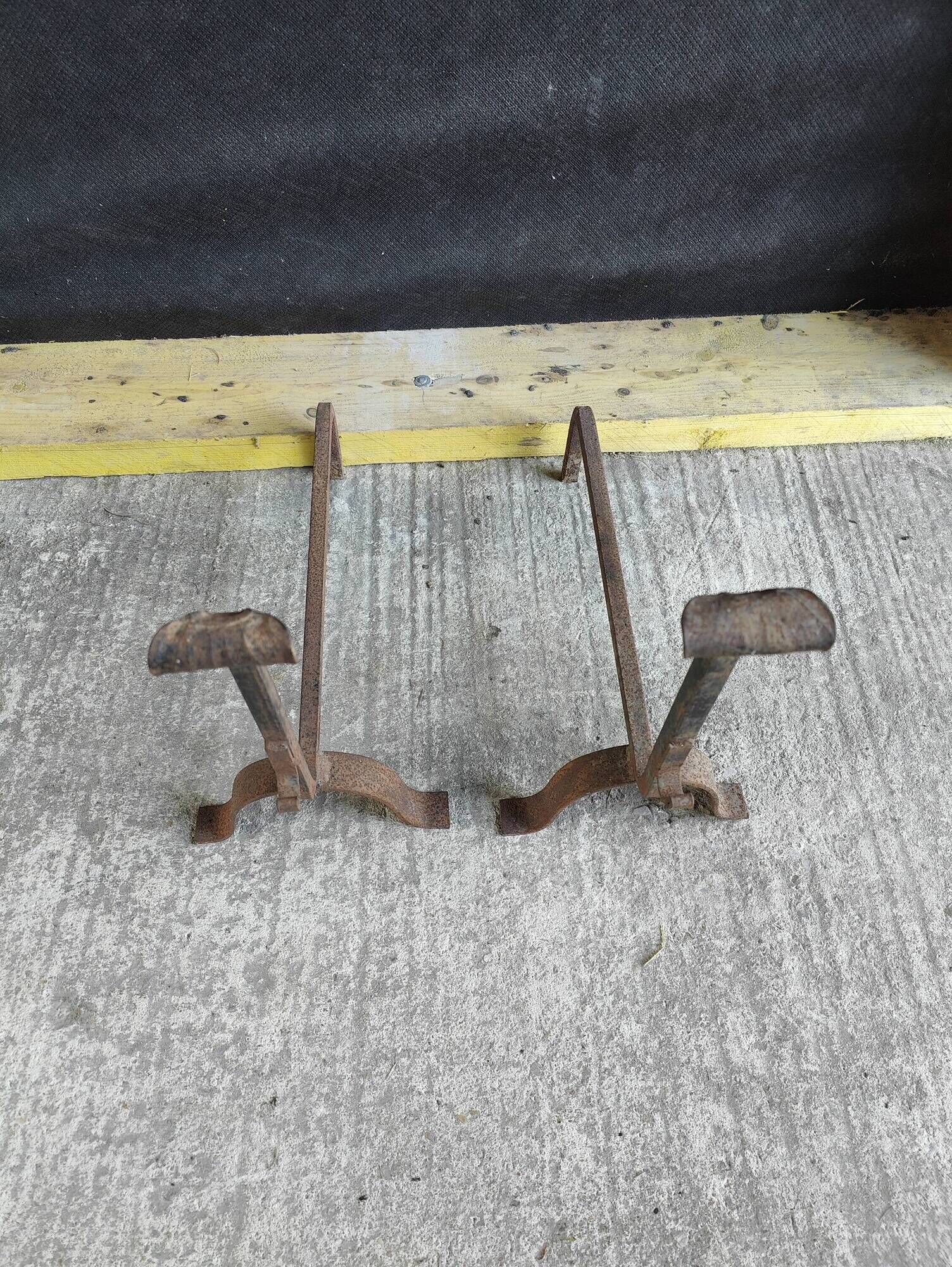 Pair of fire dogs - wrought iron