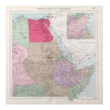 Carte ancienne Afrique Nord-Est Egypte Libye Soudan 1950