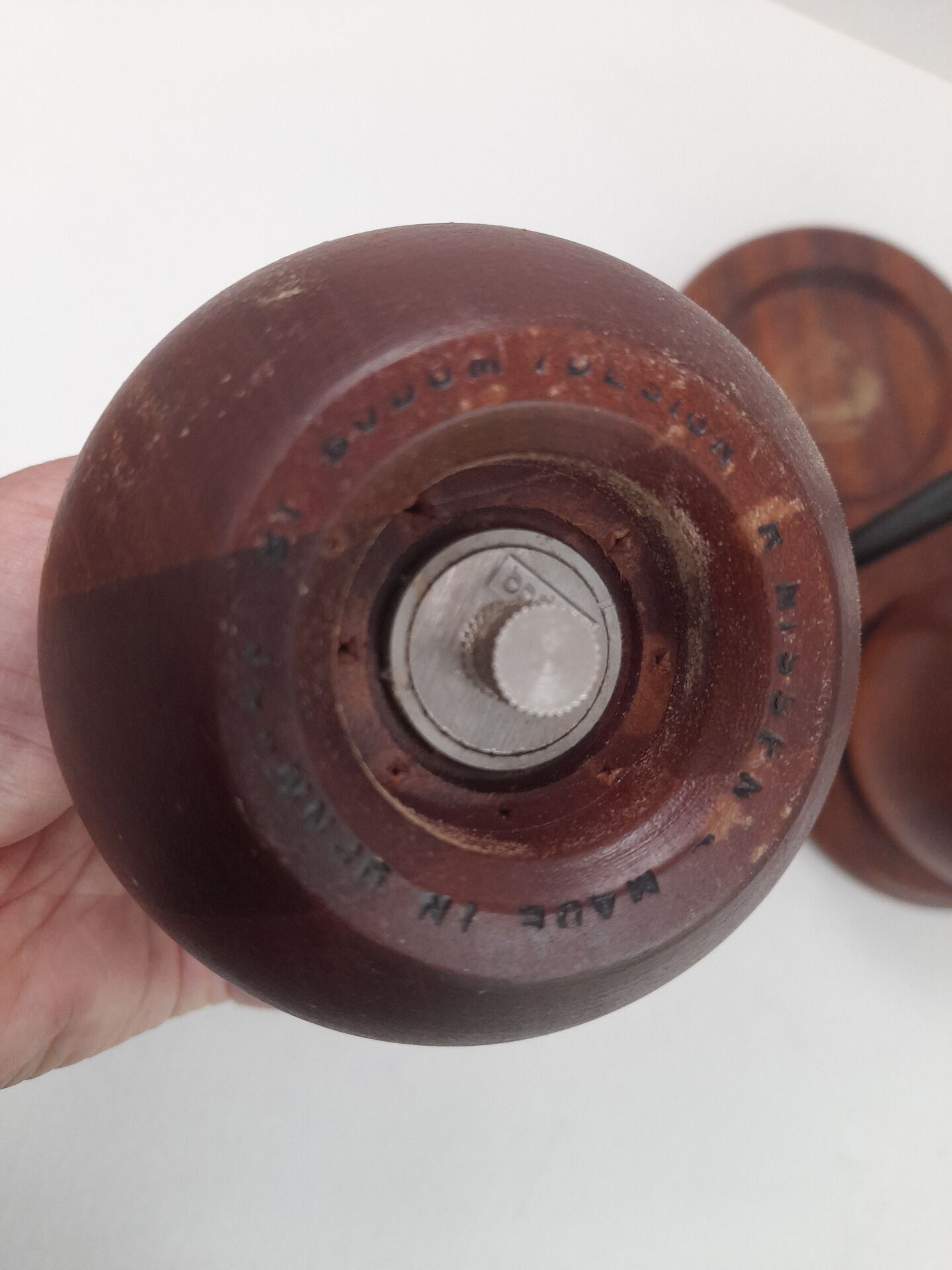 Pair of Richard Nissen Bodum salt and pepper mills.