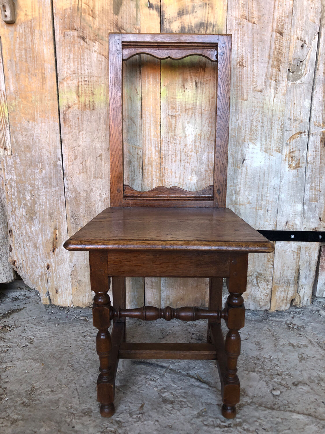 Chaise lorraine bois chene vintage