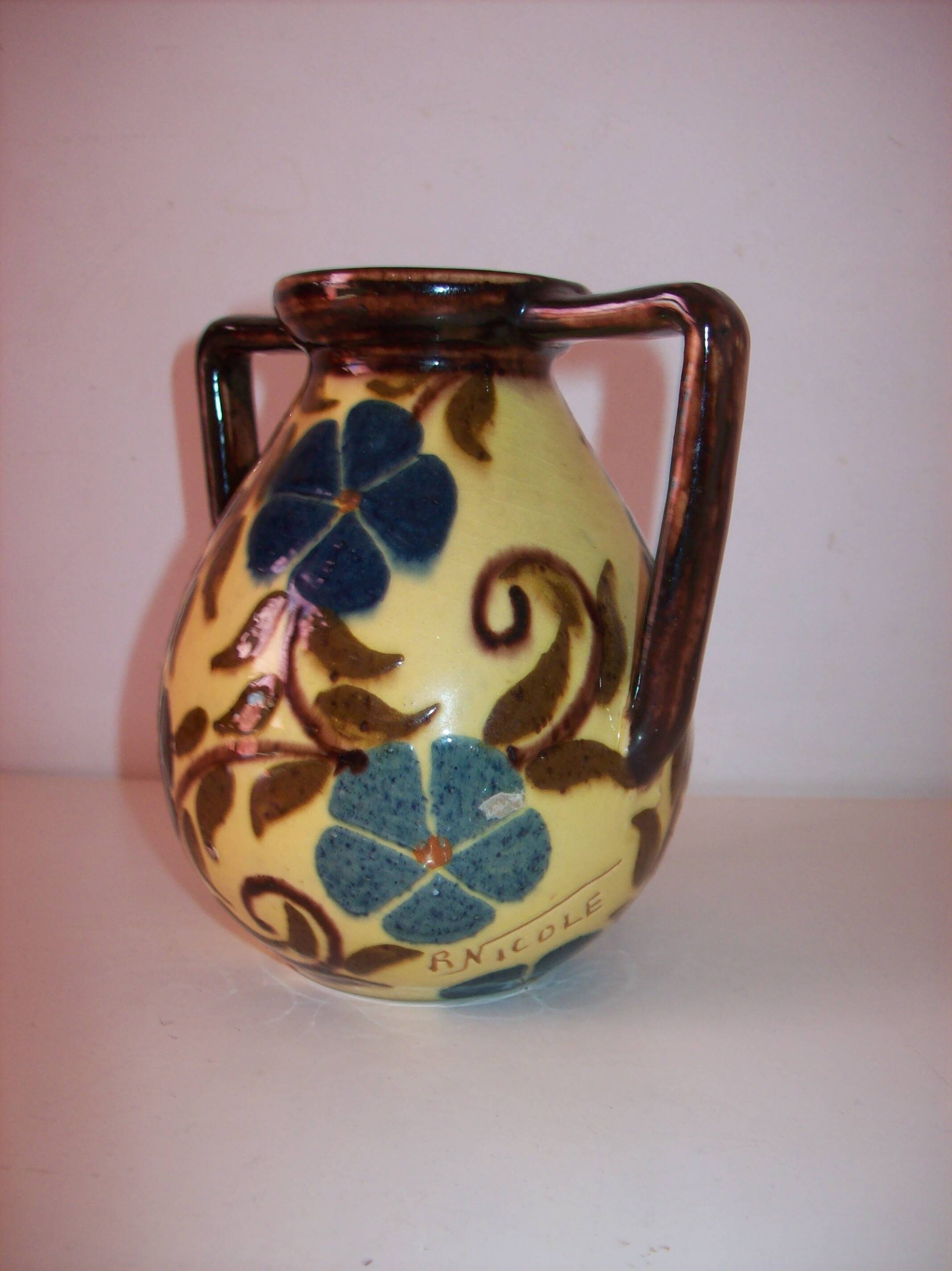 Vase Art Déco signé René Nicole