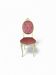 Vintage medallion chair – Patinated wood & powder pink velvet