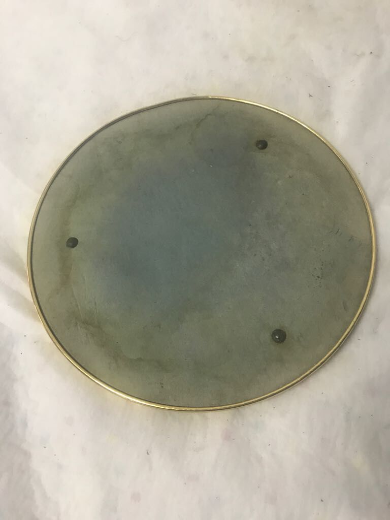 Golden round mirror 38cm
