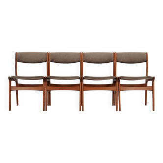 Set of four teak chairs, Danish design, 1960s, manufacture: Nova