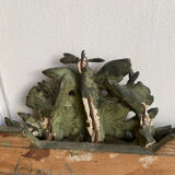 Antique mirror pediment