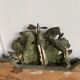 Antique mirror pediment