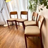Set of 4 Scandinavian design chairs from the 60s by Juul Kristensen