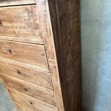 Matt varnished wooden chest of drawers