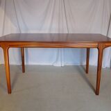 Extendable table set and six Scandinavian Teak Mc Intosh chairs