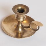 Brass candle holder with cup and handle