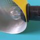 Space lamp yellow and white sweden 1970