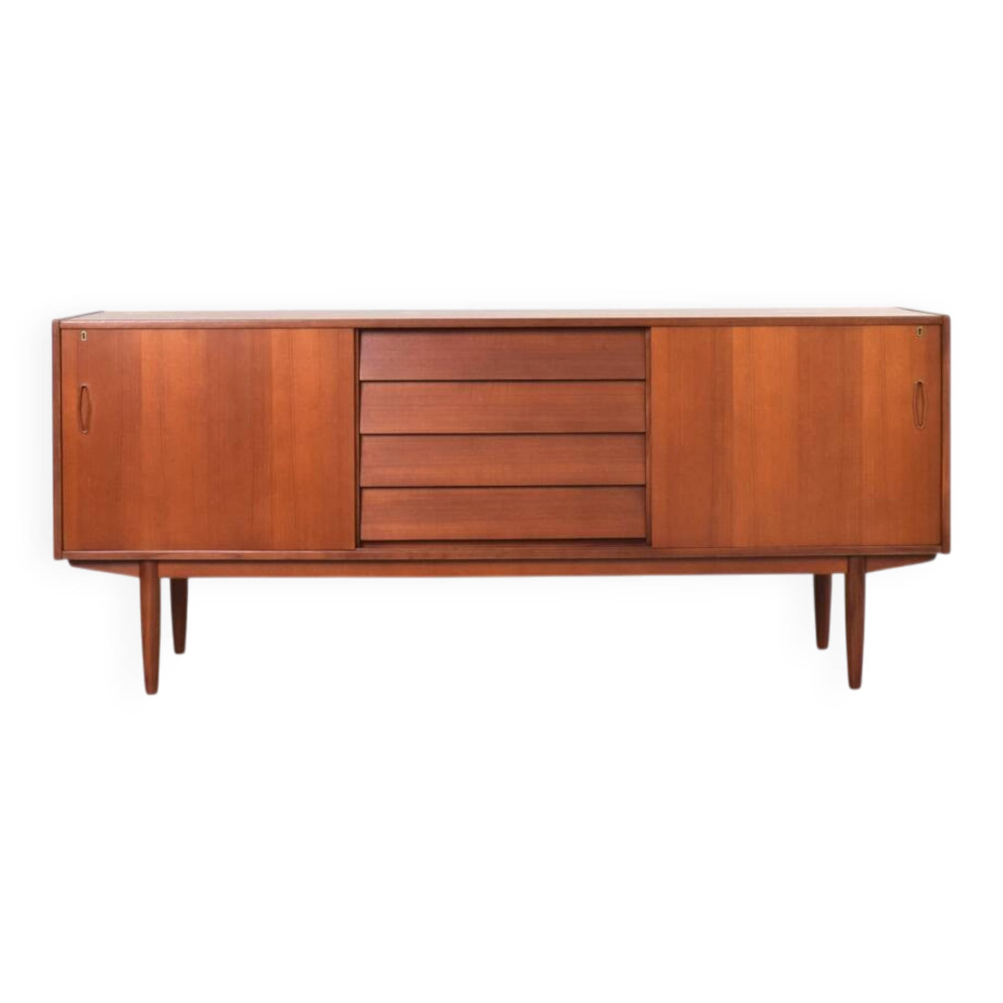 Mid-Century Teak Scandinavian Sideboard by Nils Jonsson for P.S. Heggen