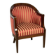 Elegant classic style armchair for the living room, walnut veneer and finished