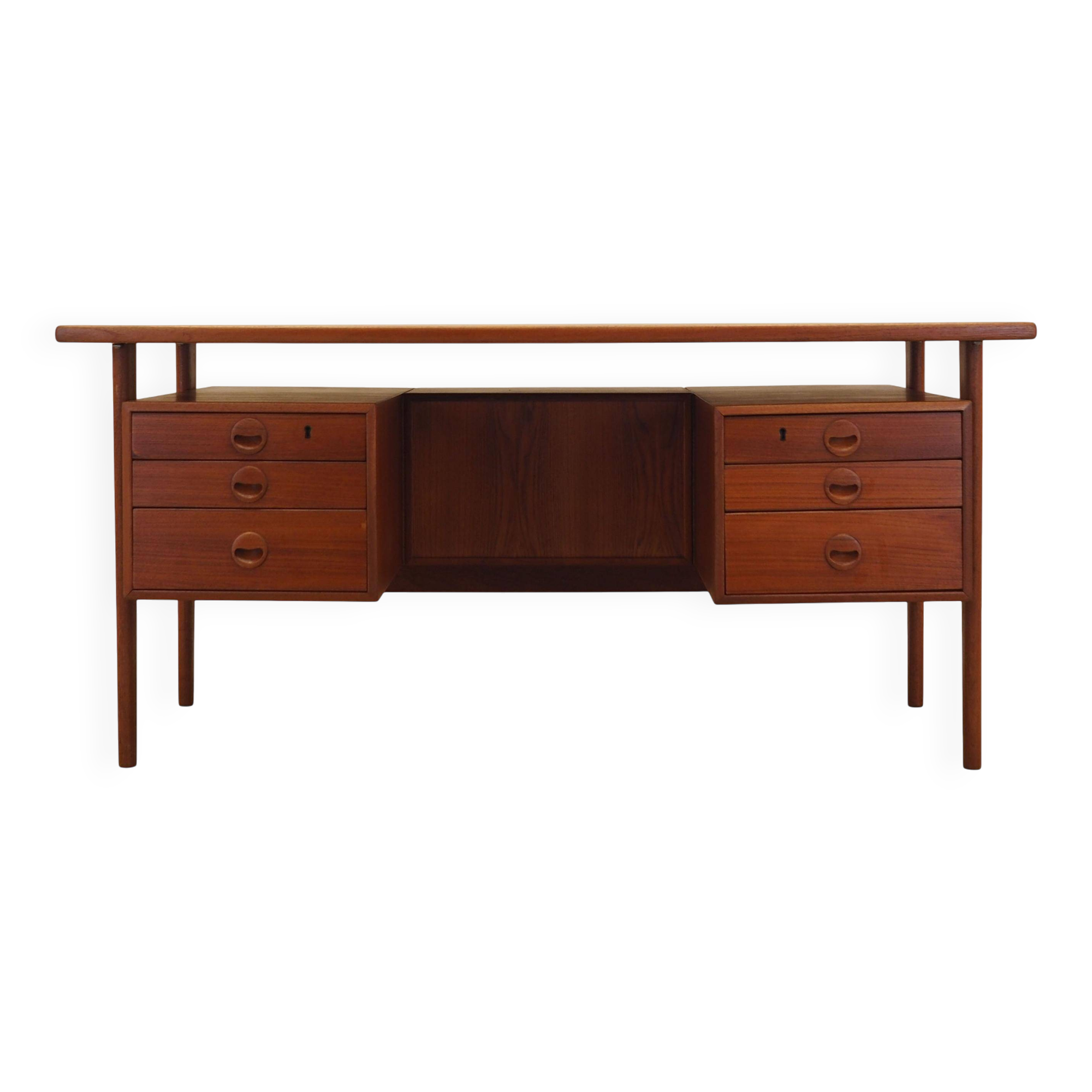 Bureau en teck, design danois, années 1970, designer : Kai Kristiansen