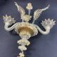 Large two-light wall lamp in Murano glass Venice