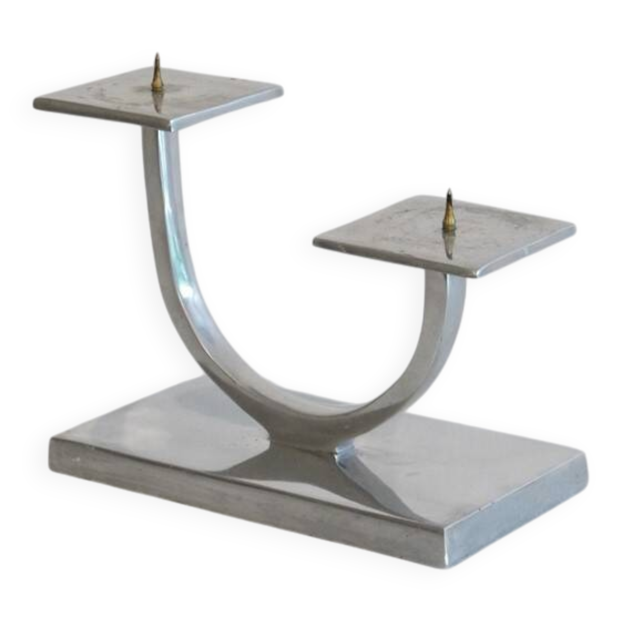 1970 cast aluminum candlestick