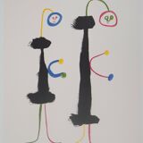 Joan MIRO: Surrealist loving couple, signed lithograph with certificate.