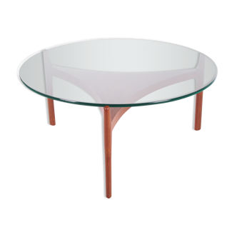 Table basse danoise en teck par Sven Ellekaer pour Christiaan Linneberg, années 1960