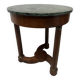 Round Empire-style side table in mahogany and veneer, 20th century