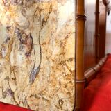 Bedside bamboo collection circa 1870 Napoleon III pitchpin cherry marble