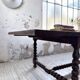 Solid oak table 1900 drapery style XL 280cm with extensions