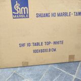 Cast iron and marble bistro table