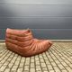 100% original vintage Cognac leather Togo Ligne Roset 2zit