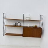 Mid-Century Nisse Strinning string design teak wall unit , 1960s