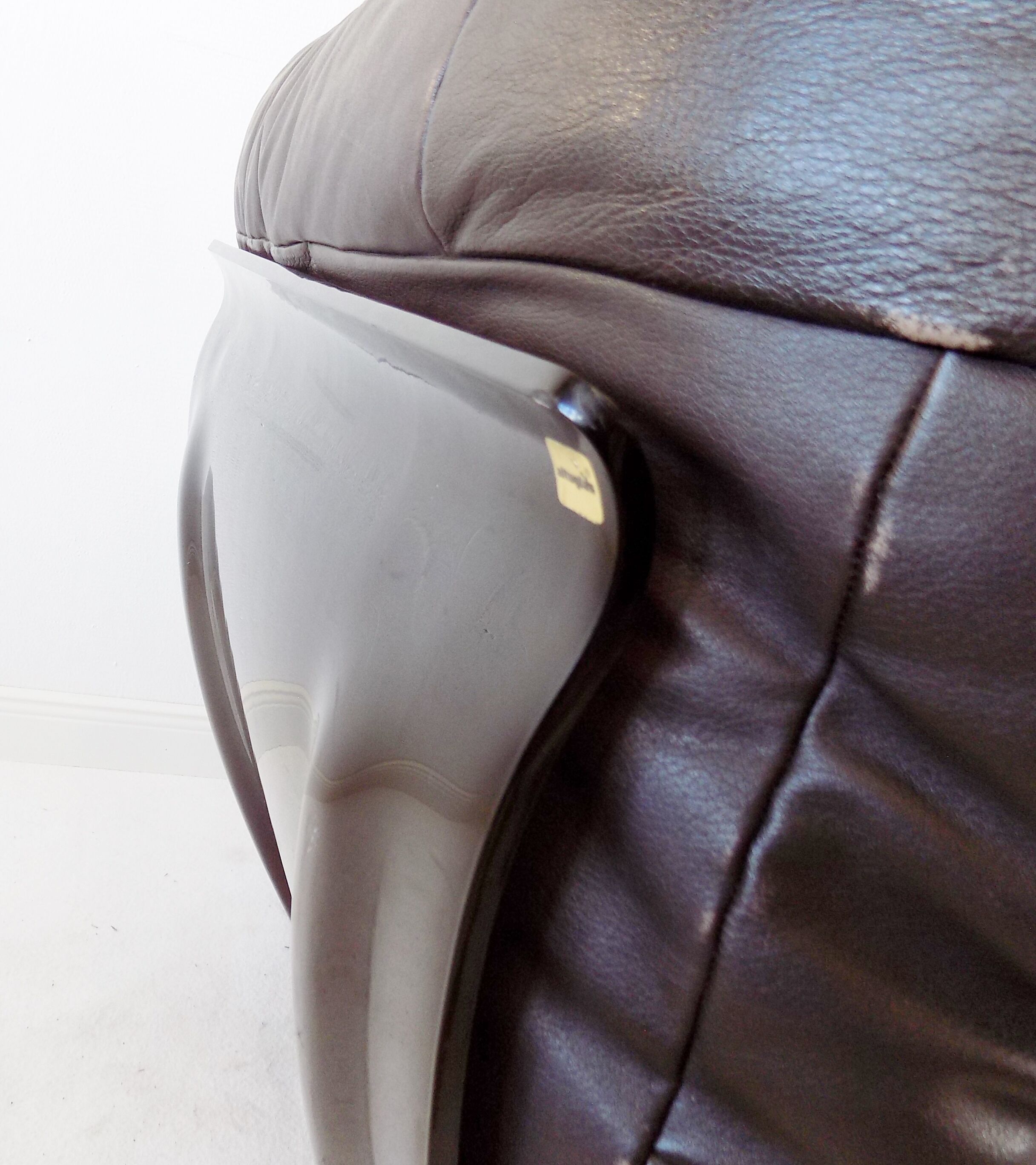 Ligne Roset Marsala brown leather armchair by Michel Ducaroy