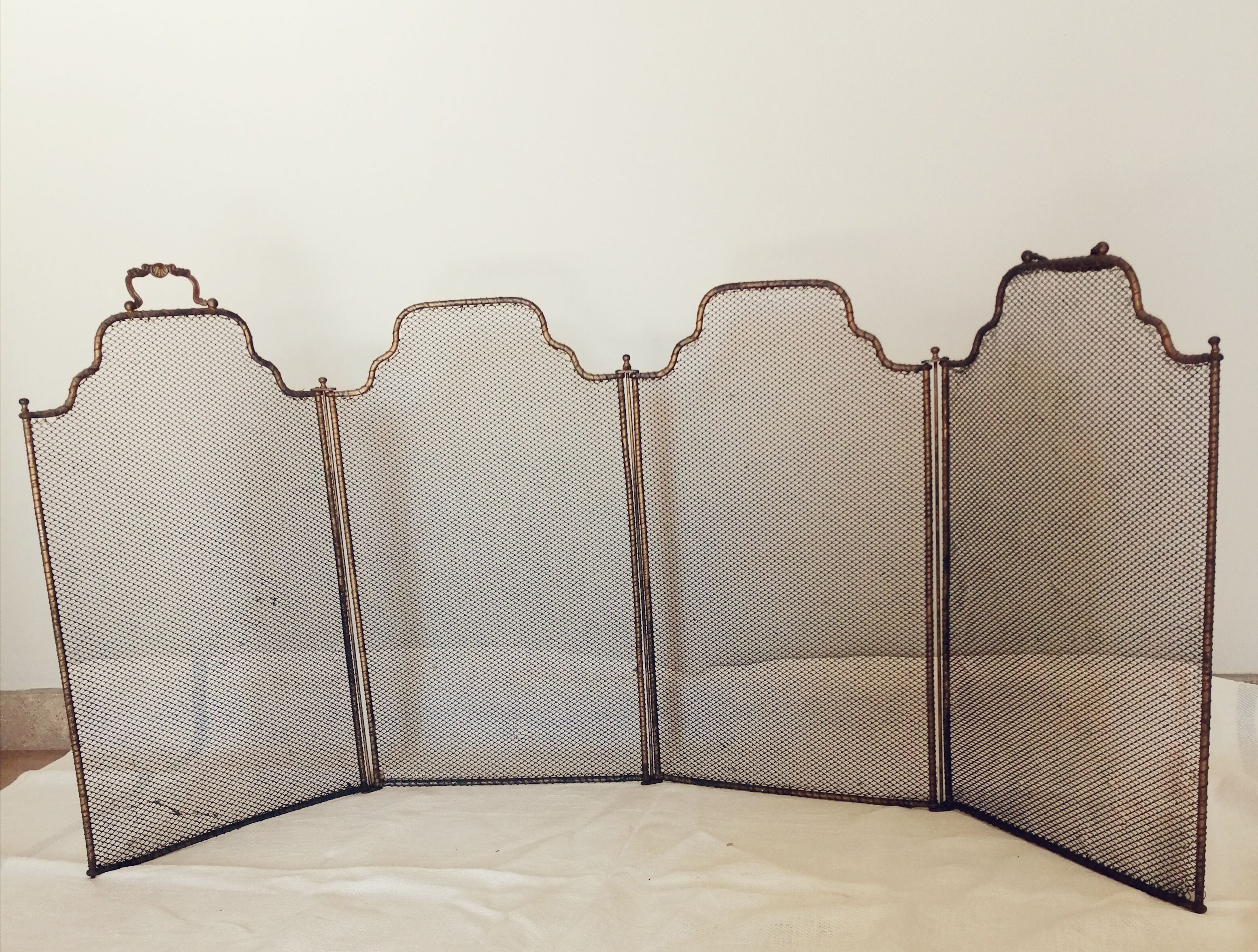 Old fire firewall fence and iron