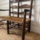 Wood and straw banquette