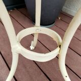 Old white iron garden table