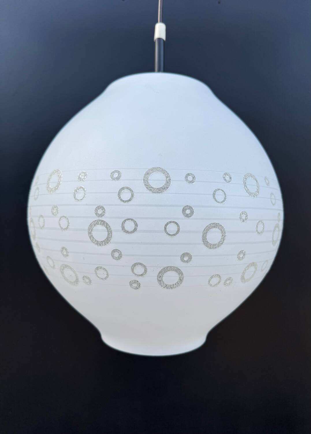 70s bubble glass pendant light