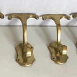 Pair of brass patères