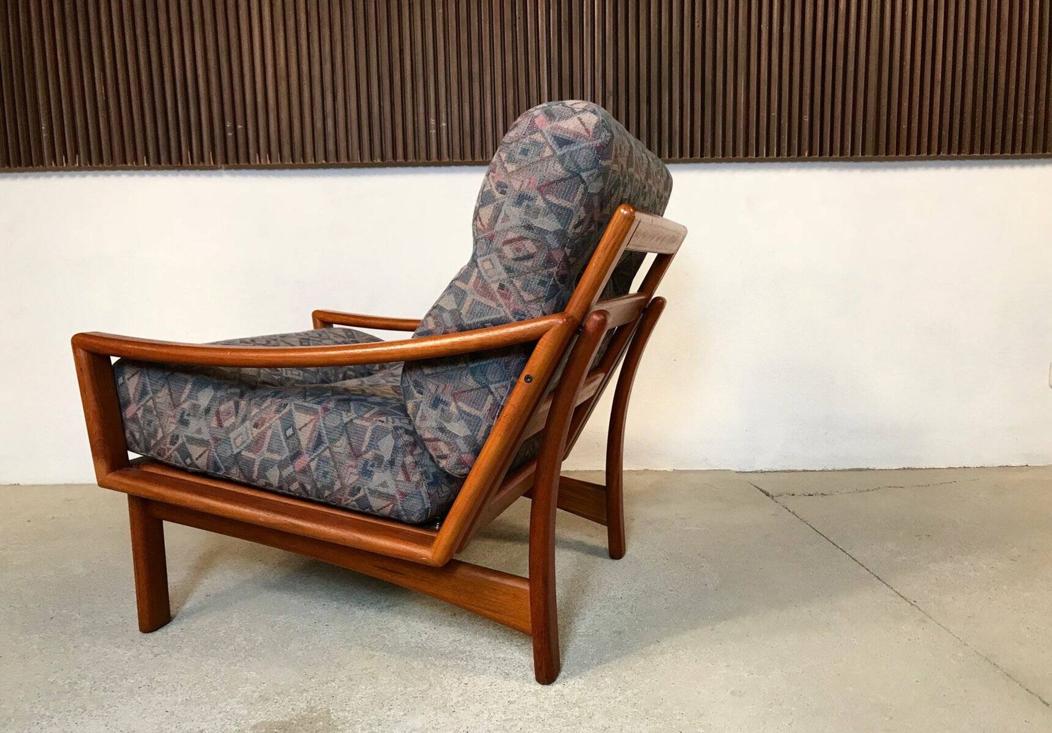 Fauteuil moderniste en teck de Glostrup, Danemark, années 1960