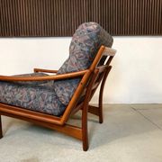 Fauteuil moderniste en teck de Glostrup, Danemark, années 1960