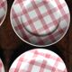A set of 6 flat plates Nappe Rose Moulin des Loups