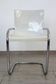 70s chrome metal and plastic chair by Gautier